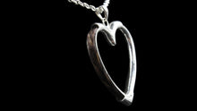 Load image into Gallery viewer, Custom Sterling Silver Large Heart Horsehair Inlay Pendant - Elegant Elements By Kelly