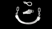 Load image into Gallery viewer, Men's Custom Sterling Silver Solid Large Horse Head Horse Hair Cuff Bracelet - Elegant Elements By Kelly