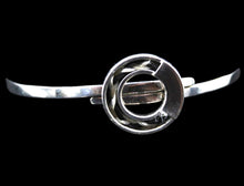 Load image into Gallery viewer, Custom Sterling Silver Circle of Life Horsehair Bangle Bracelet - Elegant Elements By Kelly