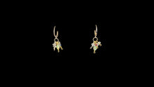Load image into Gallery viewer, Sterling Silver Lever Back Earrings with Ethiopian Opal, Kyanite and Aquamarine - Elegant Elements By Kelly