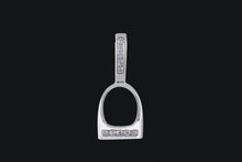 Load image into Gallery viewer, 14K Gold Small Diamond English Stirrup Necklace - Elegant Elements By Kelly