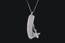 Load image into Gallery viewer, Sterling Silver Pave` English Riding Boot Necklace - Elegant Elements By Kelly