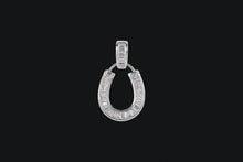 Load image into Gallery viewer, 14K Diamond Baguette Horseshoe Pendant - Elegant Elements By Kelly