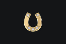 Load image into Gallery viewer, 14K Gold Small Diamond Horseshoe Necklace - Elegant Elements By Kelly