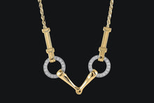 Load image into Gallery viewer, 14K Yellow Gold Diamond Snaffle Bit Necklace - Elegant Elements By Kelly