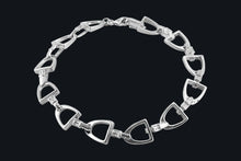 Load image into Gallery viewer, 14K White Gold Small English Stirrup Bracelet - Elegant Elements By Kelly