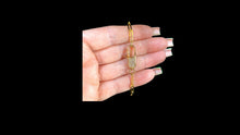 Load image into Gallery viewer, Gold Filled Paper Clip 3.8mm Elongate Bracelet With Cubic Zirconia Large Clasp - Elegant Elements By Kelly