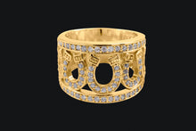 Load image into Gallery viewer, 14K Diamond Seven Horseshoe Ring - Elegant Elements By Kelly