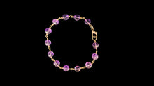 Load image into Gallery viewer, Amethyst Vermeil Coin Bracelet - Elegant Elements By Kelly