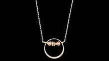 Load image into Gallery viewer, Sterling Silver Open Circle Necklace with Multi-Colored Trillion Tourmaline - Elegant Elements By Kelly