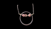 Load image into Gallery viewer, Sterling Silver Open Circle Necklace with Multi-Colored Trillion Tourmaline - Elegant Elements By Kelly