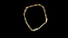 Load image into Gallery viewer, Gold Filled PaperClip Labradorite Component with Grey Spinel Bracelet Elegant Elements By Kelly