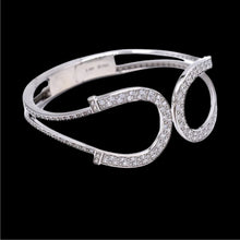 Load image into Gallery viewer, Sterling Silver Double Horseshoe Bangle Bracelet