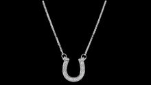 Load image into Gallery viewer, Pavé Horseshoe Necklace - 14K Gold
