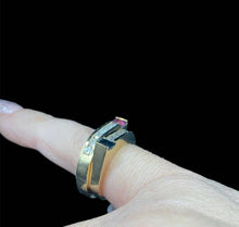 Load image into Gallery viewer, 14K Yellow Gold Sapphire &amp; Rhodolite Garnet &amp; Diamond Stackable Rings - Elegant Elements By Kelly
