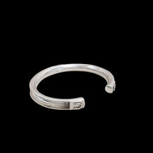 Load image into Gallery viewer, Custom Sterling Silver Channel Cuff Bracelet With Your Horse Hair
