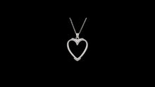 Load image into Gallery viewer, Custom Sterling Silver Large Heart Horsehair Pendant Front View- Elegant Elements By Kelly
