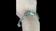 Load image into Gallery viewer, Men's Custom Sterling Silver Solid Large Horse Head Horse Hair Cuff Bracelet - Elegant Elements By Kelly
