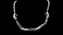 Load image into Gallery viewer, Custom Sterling Silver Plated Chain w/ Horsehair &amp; Rhinestone Accent With Horsehead End Caps - Elegant Elements By Kelly
