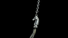 Load image into Gallery viewer, Custom Sterling Silver Plated Chain w/ Horsehair &amp; Rhinestone Accent With Horsehead End Caps - Elegant Elements By Kelly

