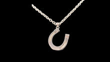 Load image into Gallery viewer, Custom Sterling Silver Large Horsehair Horseshoe Pendant With Sterling Silver Chain - Elegant Elements By Kelly
