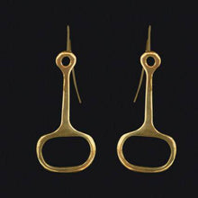 Load image into Gallery viewer, Custom 14K Yellow gold Snaffle Bit Dangle Earrings - Elegant Elements By Kelly
