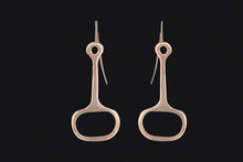 Load image into Gallery viewer, Custom 14k Rose Gold Snaffle Bit Dangle Earrings - Elegant Elements By Kelly
