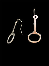 Load image into Gallery viewer, Custom Sterling Silver Snaffle Bit Dangle Earrings - Elegant Elements By Kelly
