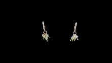 Load image into Gallery viewer, Sterling Silver Lever Back Earrings with Ethiopian Opal, Kyanite and Aquamarine - Elegant Elements By Kelly

