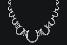 Load image into Gallery viewer, Sterling Silver Multi. Cubic Zirconia Horseshoe Necklace - Elegant Elements By Kelly
