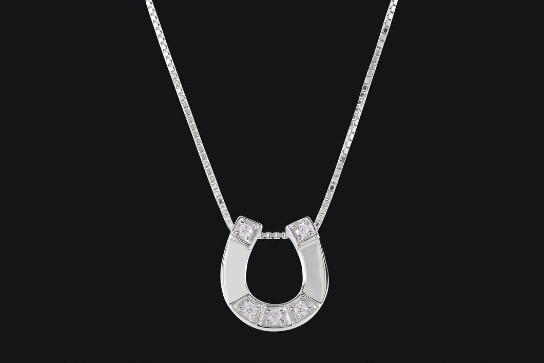 Sterling Silver Small Horseshoe Necklace