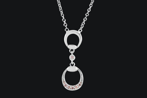 Sterling Silver Eggbit Cubic Zirconia Necklace - Elegant Elements By Kelly