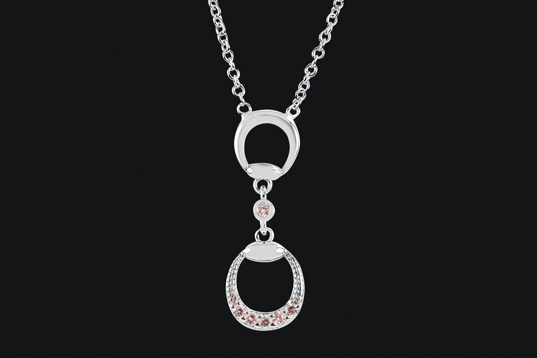 Sterling Silver Eggbit Cubic Zirconia Necklace - Elegant Elements By Kelly