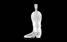 Load image into Gallery viewer, 14K Gold Diamond Western Boot Pendant
