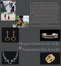 Load image into Gallery viewer, Custom Sterling Silver Horseshoe Horsehair Initial Necklace (A-Z) - Elegant Elements By Kelly
