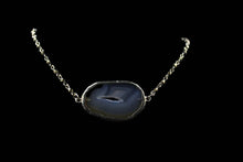 Load image into Gallery viewer, Agate Beige Pendant With Bronze Crystal Gold Chain - Elegant Elements By Kelly
