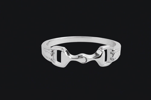 Sterling Silver 6mm Snaffle Bit Ring - Elegant Elements By Kelly