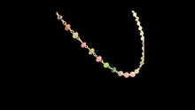 Load image into Gallery viewer, Gold Vermeil Tourmaline Rondelle Multi Color Necklace - Elegant Elements By Kelly
