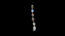 Load image into Gallery viewer, Labradorite Vermeil Cube Link Bracelet – 5.5–7.5mm Beads - Elegant Elements By Kelly
