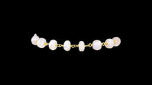 Load image into Gallery viewer, Vermeil Rainbow Moonstone Faceted Rondelle Bracelet - Elegant Elements By Kelly
