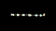 Load image into Gallery viewer, Sterling Silver Black Vermeil Black Ethiopian Opal Nugget Bracelet - Elegant Elements By Kelly
