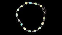 Load image into Gallery viewer, Sterling Silver Black Vermeil Black Ethiopian Opal Nugget Bracelet - Elegant Elements By Kelly
