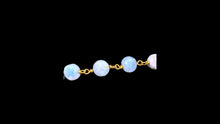 Load image into Gallery viewer, Vermeil Larimar Plain Coin Link Bracelet - Elegant Elements By Kelly

