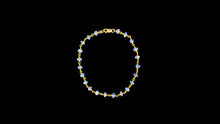Load image into Gallery viewer, Vermeil Kyanite Faceted Rondelle Bracelet - Elegant Elements By Kelly
