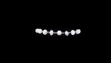 Load image into Gallery viewer, Silver Mystic Platinum Moonstone Faceted Rondelle Beads With Oxidized Sterling Silver Bracelet - Elegant Elements By Kelly
