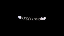 Load image into Gallery viewer, Silver Mystic Platinum Moonstone Faceted Rondelle Beads With Oxidized Sterling Silver Bracelet - Elegant Elements By Kelly

