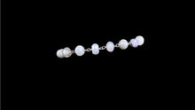 Load image into Gallery viewer, Silver Mystic Platinum Moonstone Faceted Rondelle Beads With Oxidized Sterling Silver Bracelet - Elegant Elements By Kelly
