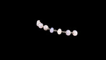 Load image into Gallery viewer, Silver Mystic Platinum Moonstone Faceted Rondelle Beads With Oxidized Sterling Silver Bracelet - Elegant Elements By Kelly
