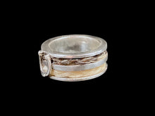 Load image into Gallery viewer, Custom Sterling Silver Double Row Horsehair Ring
