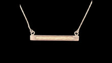 Load image into Gallery viewer, Sterling Silver Custom East West Horse Hair Bar Necklace Front View- Elegant Elements By Kelly
